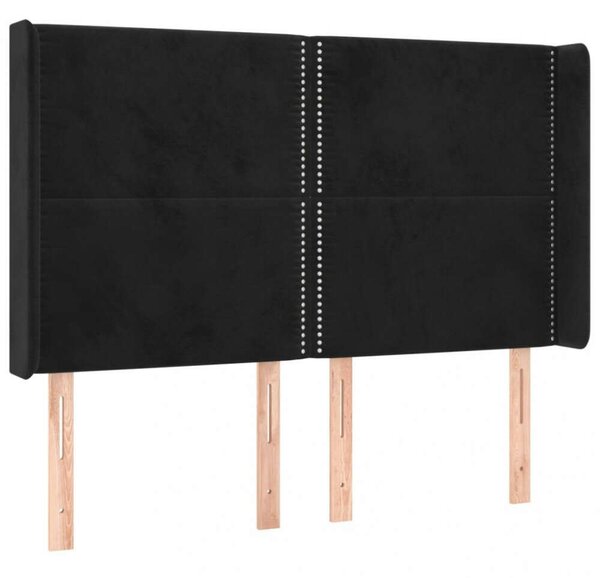 Bársony LED Fejtámla - Fekete - 147x16x118/128cm