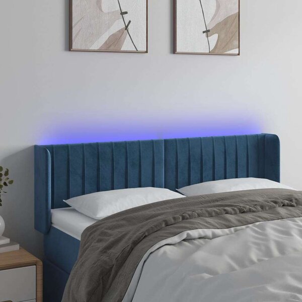 Bársony LED Fejtámla - Sötétkék - 147cm