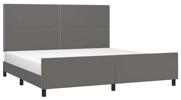VidaXL Ágykeret - Műbőr - Fejtámla - 200x200 cm