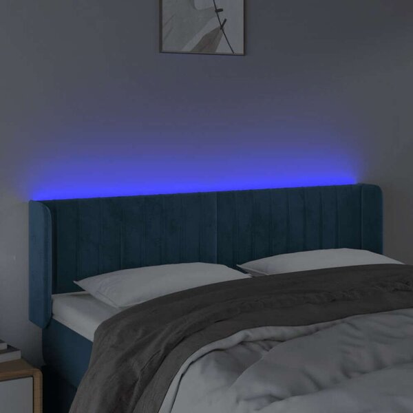 Bársony LED Fejtámla - Sötétkék - 147cm