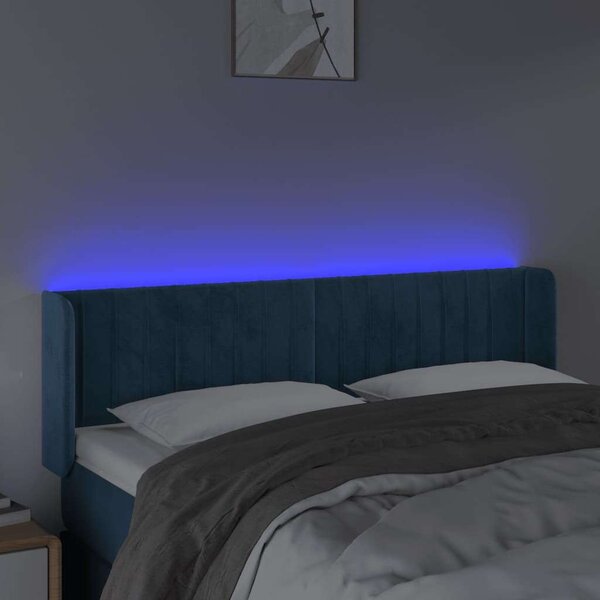 Bársony LED Fejtámla - Sötétkék - 147cm
