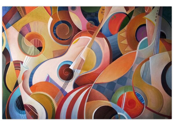 Kép - Zenei absztrakt (90x60 cm)