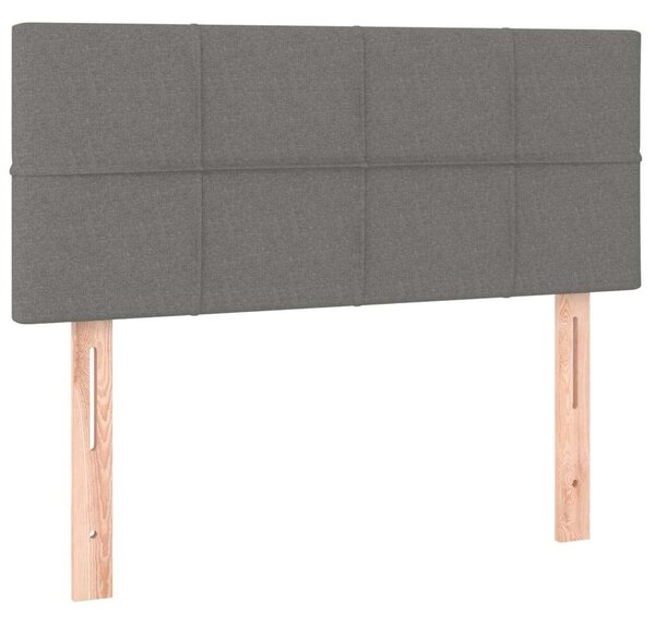 VidaXL Rugós Ágy - Sötétszürke Szövet - 120x200 cm