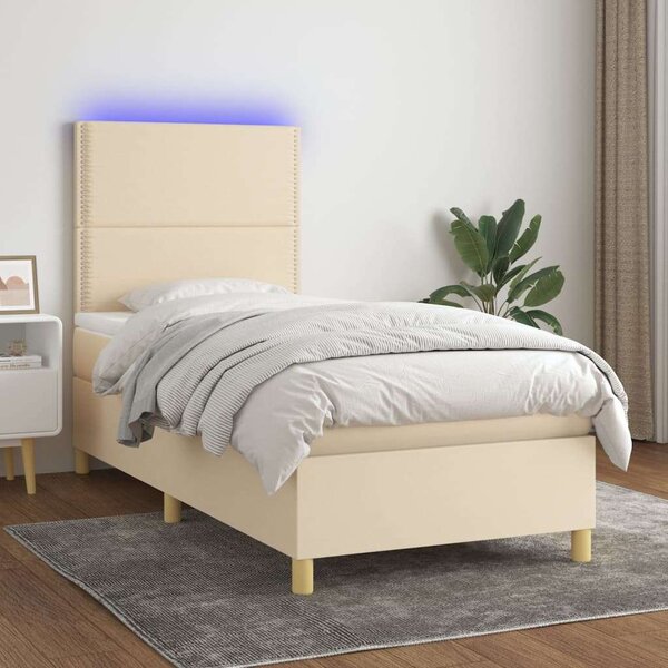 VidaXL LED-es Ágy Matraccal - 100x200 cm