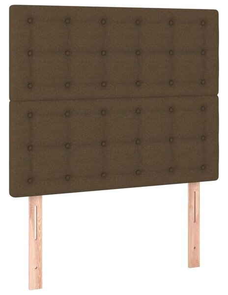 VidaXL Ágy - Barna Szövet - Rugós - 100x200 cm