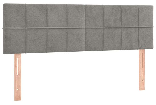 VidaXL LED-es Bársony Ágy - 140x200 cm
