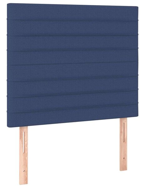 VidaXL kék szövet rugós ágy matraccal 100 x 200 cm