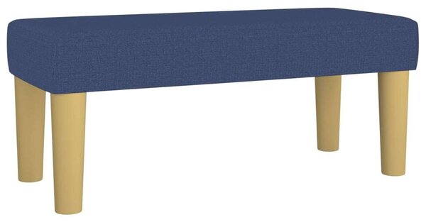 VidaXL kék szövet rugós ágy matraccal 100 x 200 cm