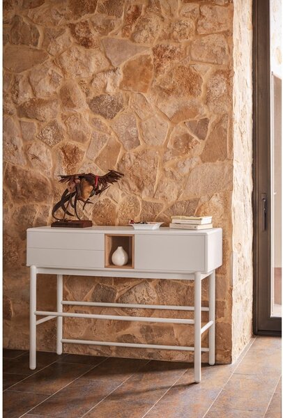 Krémszínű konzolasztal 35x120 cm Corvo – Teulat