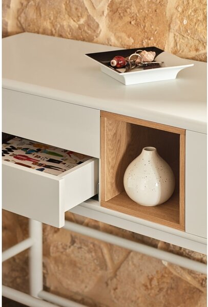 Krémszínű konzolasztal 35x120 cm Corvo – Teulat