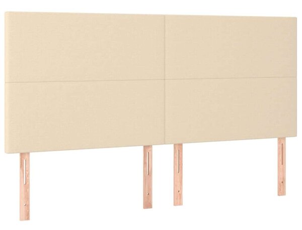 VidaXL krémszínű szövet rugós ágy matraccal 200 x 200 cm