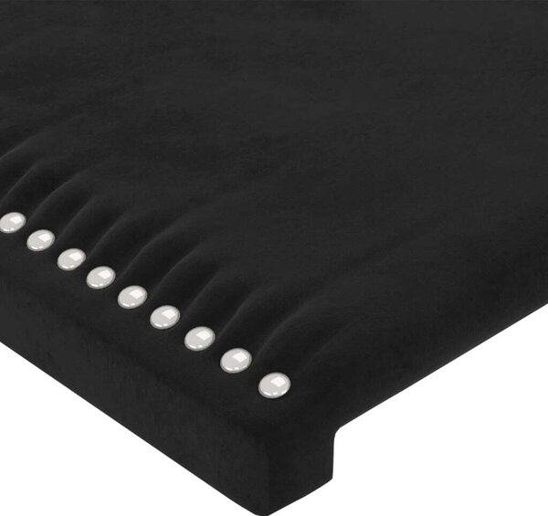 VidaXL Bársony Ágyfejtámla - Fekete - 203cm