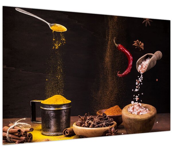 Kép - Fűszerek mozgásban (90x60 cm)