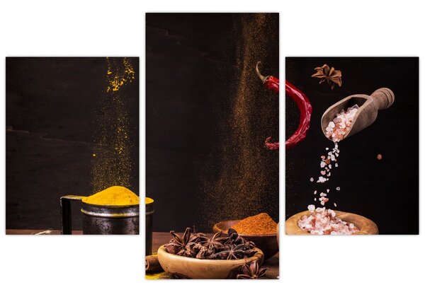 Kép - Fűszerek mozgásban (90x60 cm)