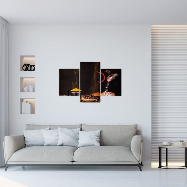 Kép - Fűszerek mozgásban (90x60 cm)