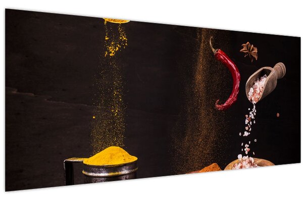 Kép - Fűszerek mozgásban (120x50 cm)