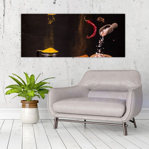 Kép - Fűszerek mozgásban (120x50 cm)