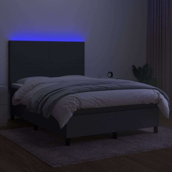 VidaXL Ágy - Rugós - LED-es - 140x200 cm