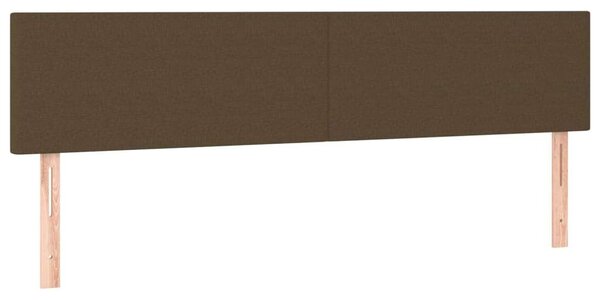 VidaXL barna szövet rugós és LED-es ágy matraccal 200x200 cm