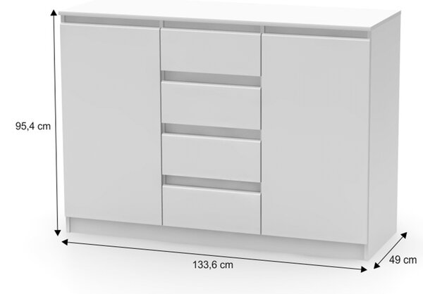 Komód Hannah New 10 (fehér)
