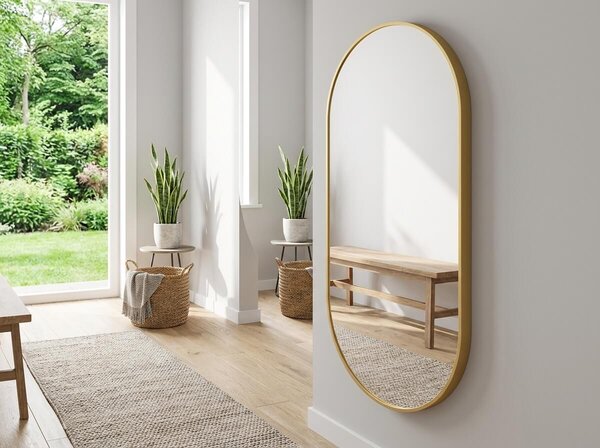 Ovális falitükör OLVANI 100x50 cm arany kerettel