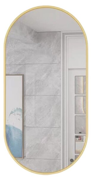 Ovális falitükör OLVANI 100x50 cm arany kerettel