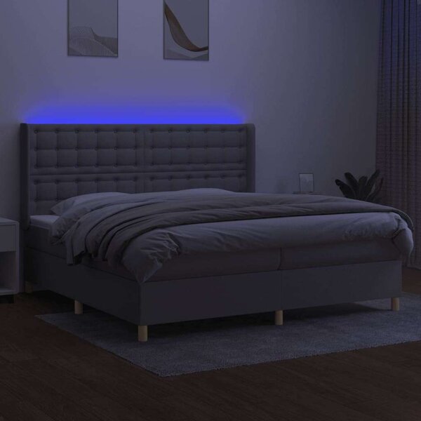 VidaXL LED-es Ágy - Szövet - 200x200 cm