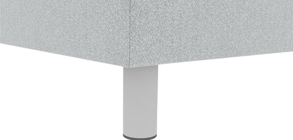 Kárpitozott Boxspring Ágy CARINA 140x200 cm világosszürke Matrac: Bonell rugós matrac