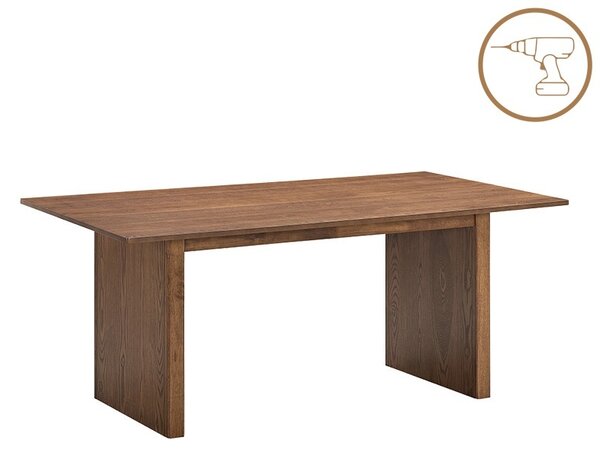 Asztal és szék szett, 7 darabos, Eleganza-Siena, dió, 180x99x75.8 cm