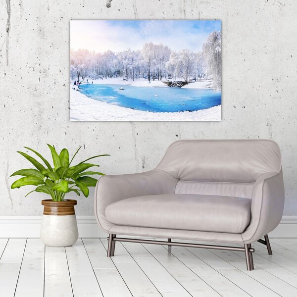 Kép - Jeges tó (90x60 cm)
