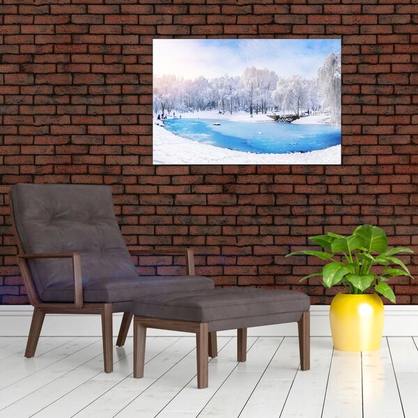 Kép - Jeges tó (90x60 cm)