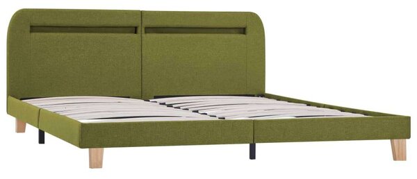VidaXL Zöld Ágykeret LED-es - 160x200 cm