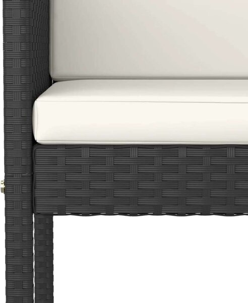 VidaXL Polyrattan Bárszék - 4 db - Fekete