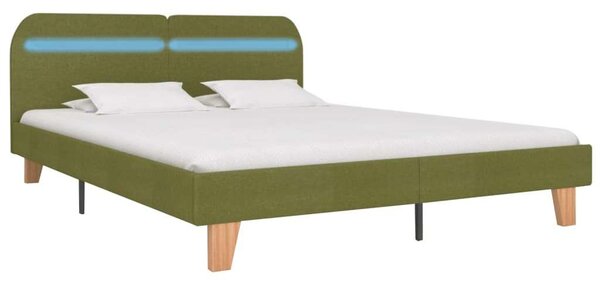 VidaXL Zöld Ágykeret LED-es - 160x200 cm