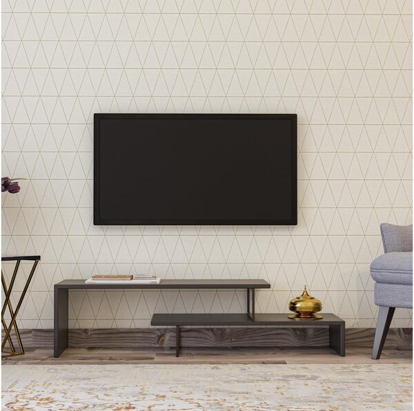 Asir TV asztal OVIT 45x120 cm antracit/fekete AS0616