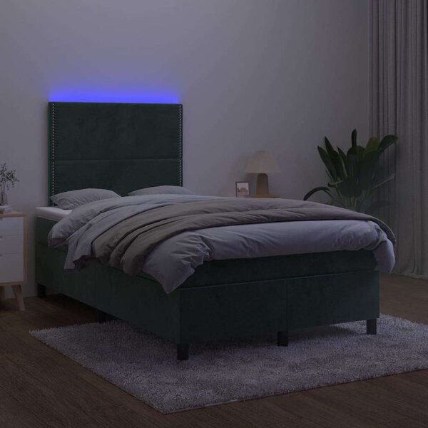 VidaXL - Bársony Ágy LED-del - 120x200 cm