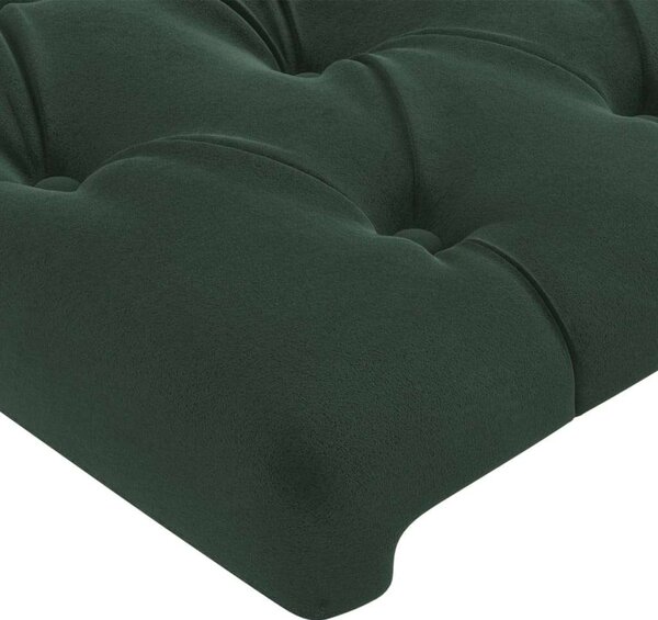VidaXL LED-es Bársony Fejtámla - Sötétzöld - 183cm