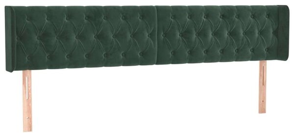 VidaXL LED-es Bársony Fejtámla - Sötétzöld - 183cm