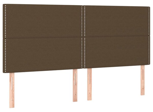 Ágyfejtámla - Sötétbarna Szövet - 4 db - 90x5x78/88 cm
