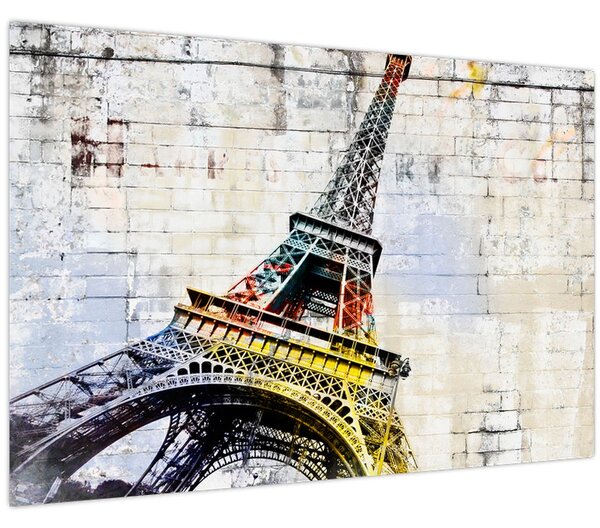 Kép - Az Eiffel-torony digitális művészete (90x60 cm)