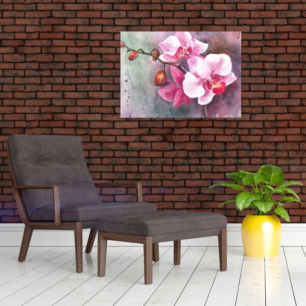 Kép - Orchideák, akvarell (70x50 cm)