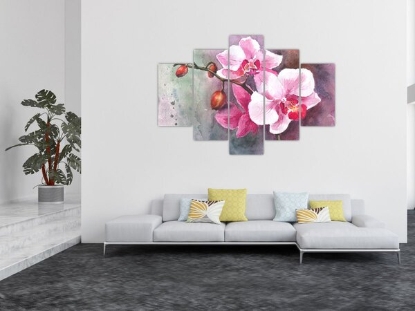 Kép - Orchideák, akvarell (150x105 cm)