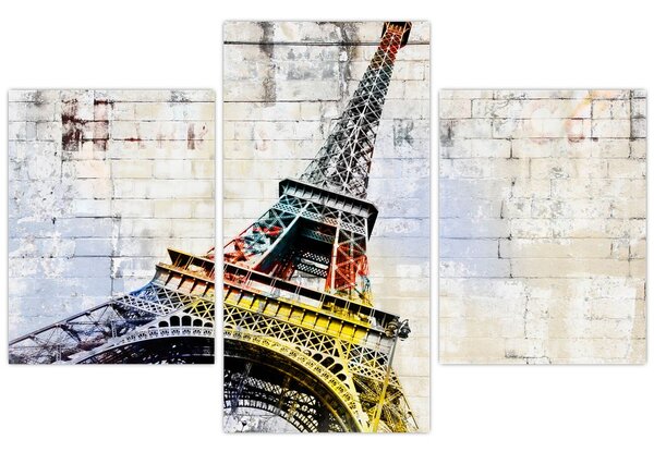 Kép - Az Eiffel-torony digitális művészete (90x60 cm)