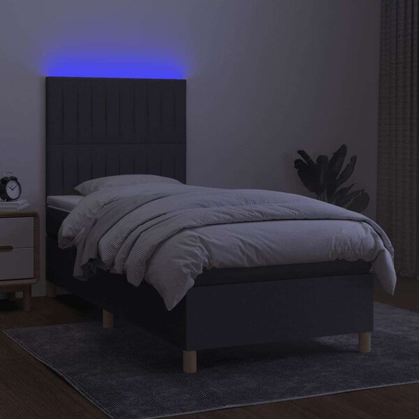 VidaXL LED-es Ágy - Szövet - 80x200 cm