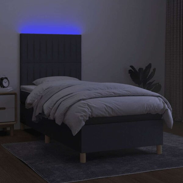VidaXL LED-es Ágy - Szövet - 80x200 cm