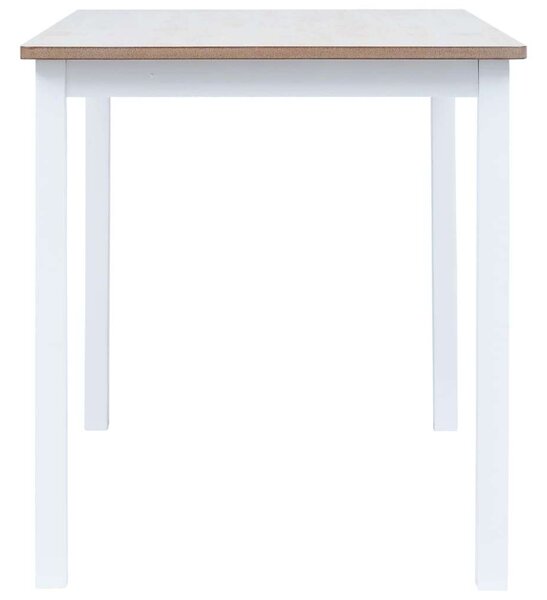 VidaXL Étkezőasztal - Fehér/Barna - 114x71x75cm