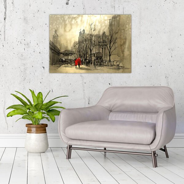 Kép - A város vázlata (70x50 cm)