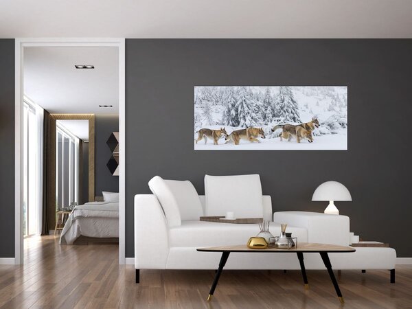 Kép - Farkasok a hegyekben (120x50 cm)