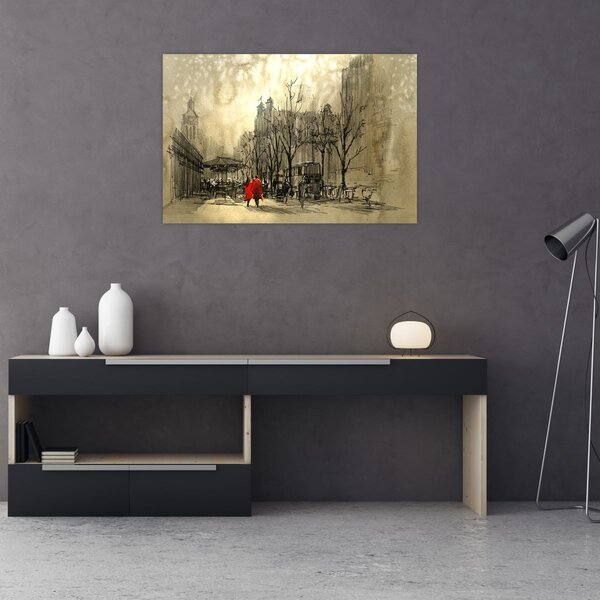 Kép - A város vázlata (90x60 cm)