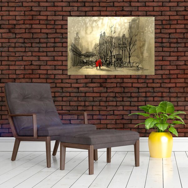 Kép - A város vázlata (90x60 cm)